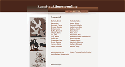 Desktop Screenshot of kunst-auktionen-online.de
